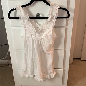 White dressy tank top